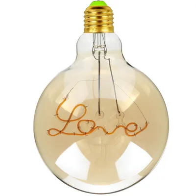 مصباح على شكل حرف LOVE بإضاءة دافئة فنية