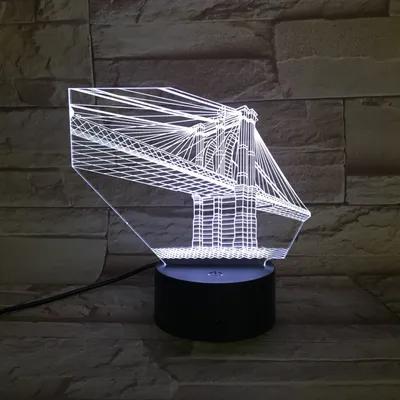 Manhattan Bridge Night Light Creative Gift Illusion Led Colorful Light