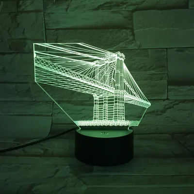 Manhattan Bridge Night Light Creative Gift Illusion Led Colorful Light