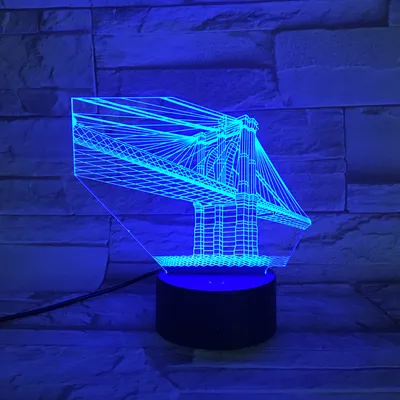Manhattan Bridge Night Light Creative Gift Illusion Led Colorful Light