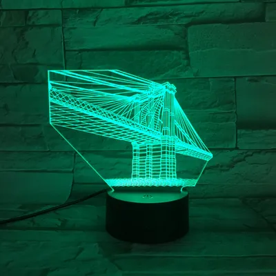 Manhattan Bridge Night Light Creative Gift Illusion Led Colorful Light