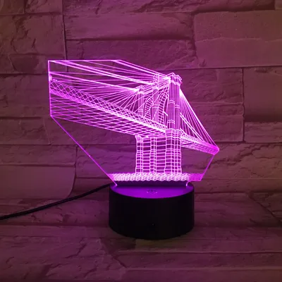 Manhattan Bridge Night Light Creative Gift Illusion Led Colorful Light