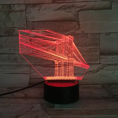 Manhattan Bridge Night Light Creative Gift Illusion Led Colorful Light
