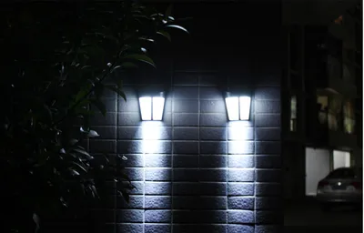 Solar wall lamp 6 LED outdoor waterproof light control decorative landscape lamp