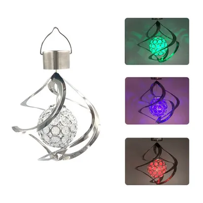 Outdoor Stainless Steel LED Solar Wind Bell Lamp acrylic ball building controlled wind bell rotating wind bell lamp landscape lamp