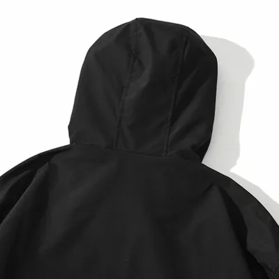 All-Match Multi-Pocket Tooling Tide Brand Color Matching Casual Hooded Jacket