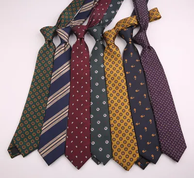 Men's Polyester Striped Flower Fashion Business Formal Tie
