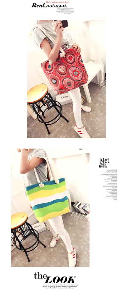 Large Capacity Casual Canvas Tote Bags