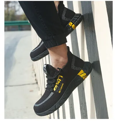 Fly textured labor shoes men