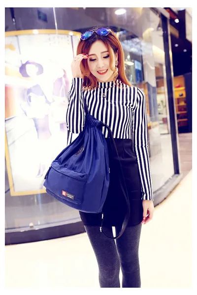Waterproof leisure drawstring bag