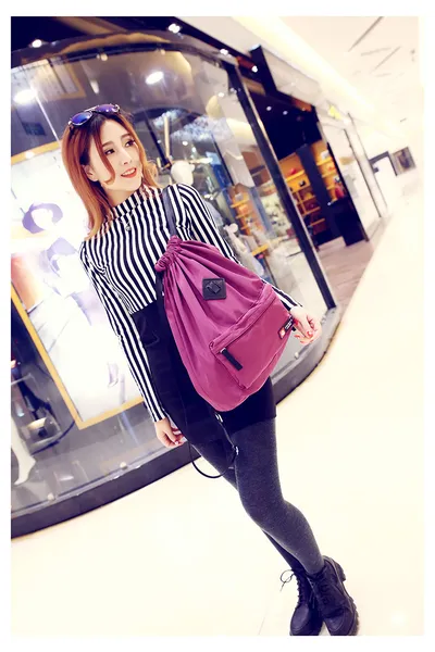 Waterproof leisure drawstring bag