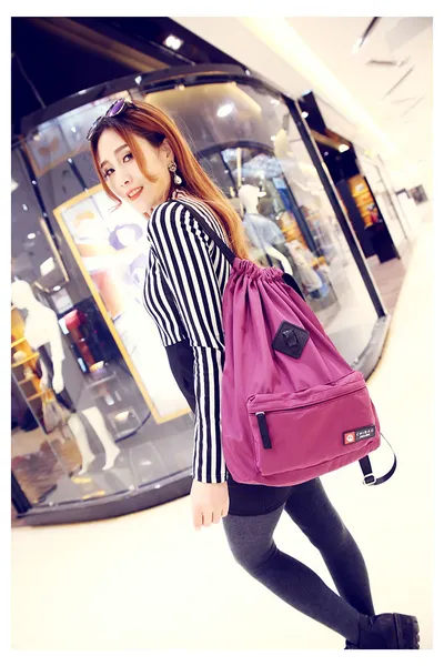 Waterproof leisure drawstring bag