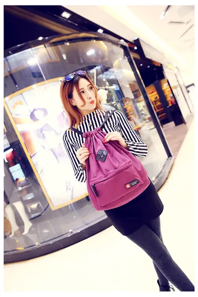 Waterproof leisure drawstring bag