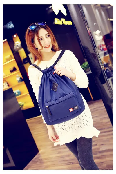 Waterproof leisure drawstring bag