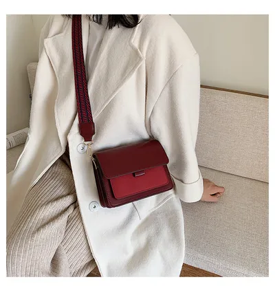 Scrub Broadband Shoulder Bag Crossbody Small Square Bag