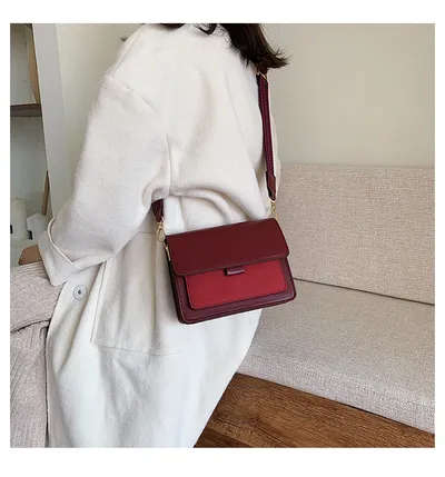 Scrub Broadband Shoulder Bag Crossbody Small Square Bag