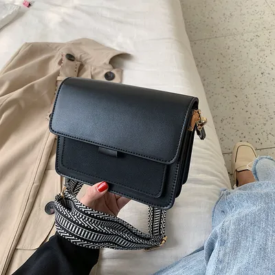 Scrub Broadband Shoulder Bag Crossbody Small Square Bag