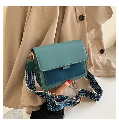 Scrub Broadband Shoulder Bag Crossbody Small Square Bag