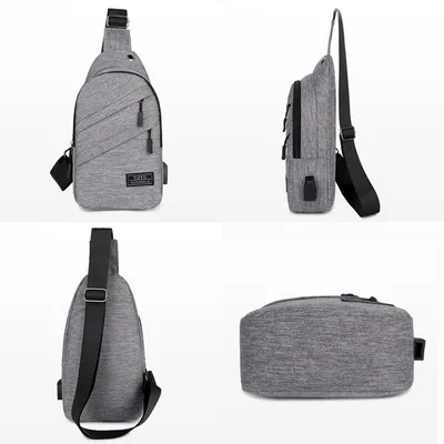 Multifunctional USB sports chest bag