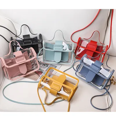 Transparent bag stylish small square bag