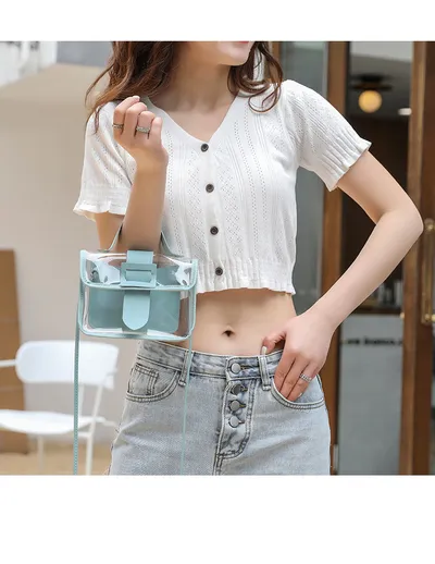 Transparent bag stylish small square bag