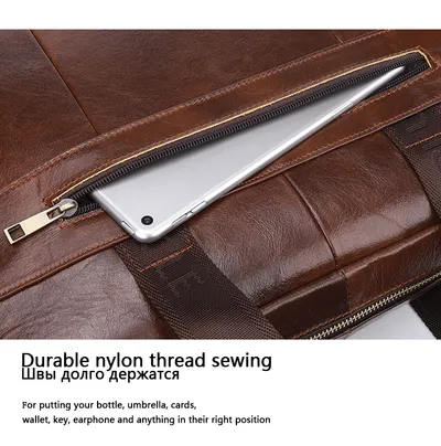 New leather men's briefcase
