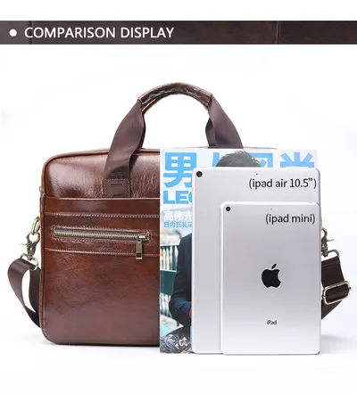 New leather men's briefcase