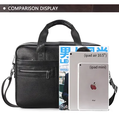 New leather men's briefcase