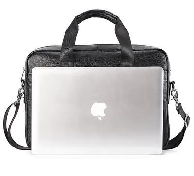 New leather men's briefcase