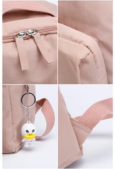 Solid color waterproof oxford casual backpack