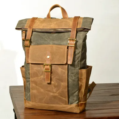 Large capacity waterproof canvas bag