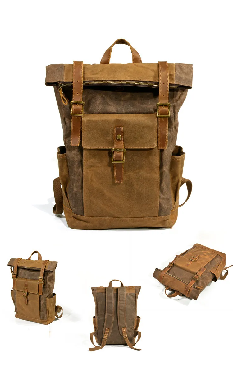 Large capacity waterproof canvas bag