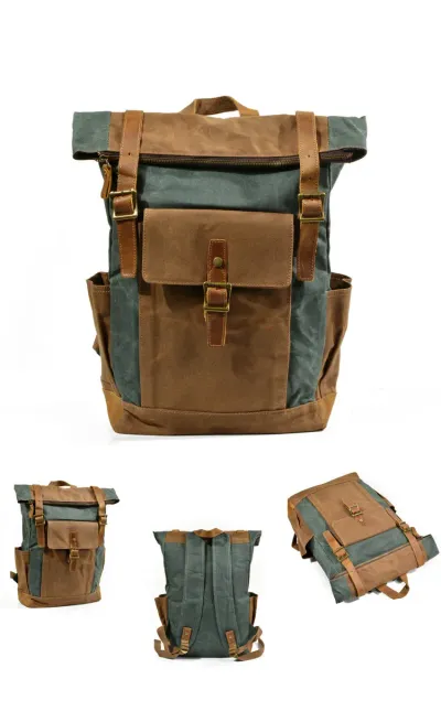 Large capacity waterproof canvas bag