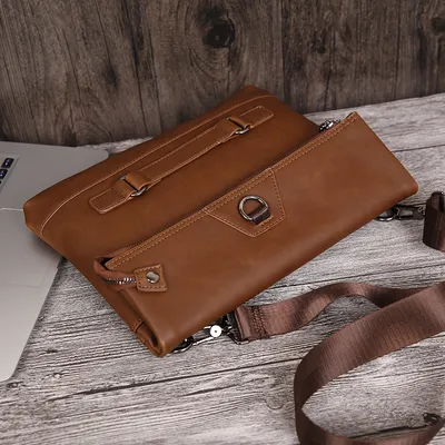 PU leather men clutch