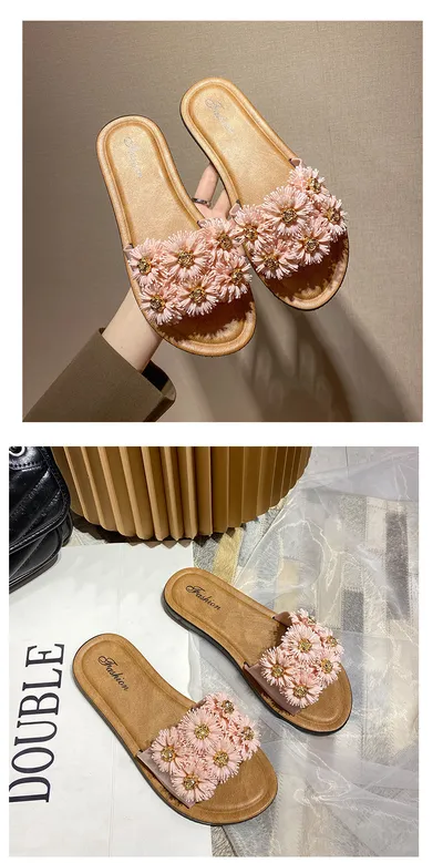 Fashion six chrysanthemum harbor Style Slippers