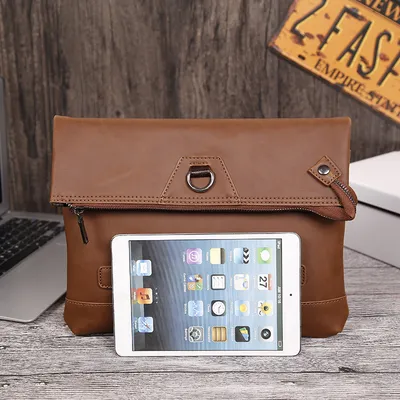 PU leather men clutch