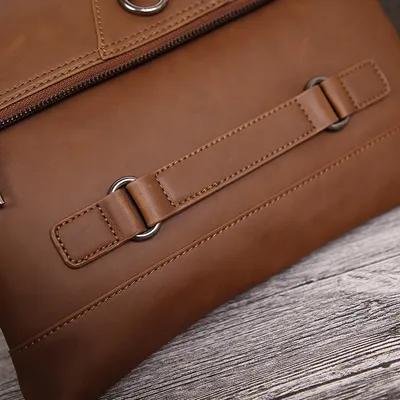 PU leather men clutch