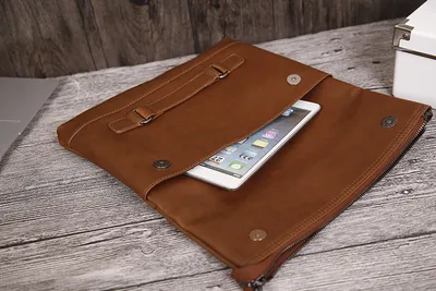 PU leather men clutch