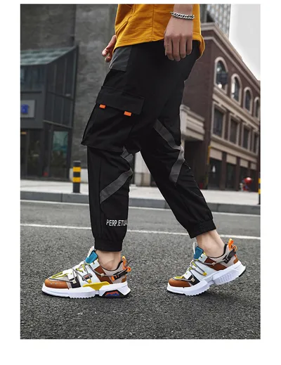 Sports trend shoes men's mesh breathable thick sole old shoes