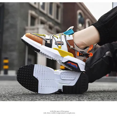 Sports trend shoes men's mesh breathable thick sole old shoes