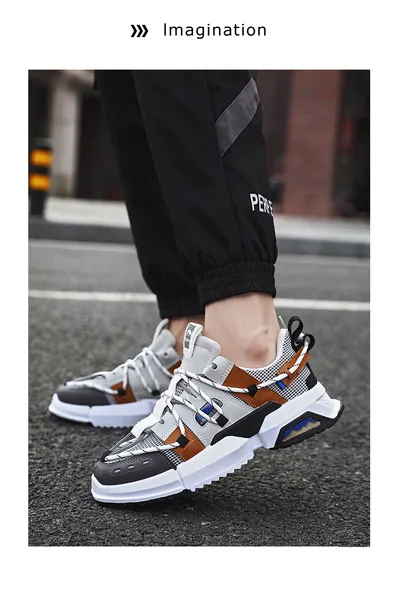 Sports trend shoes men's mesh breathable thick sole old shoes