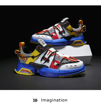 Sports trend shoes men's mesh breathable thick sole old shoes