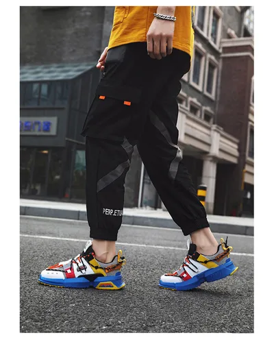 Sports trend shoes men's mesh breathable thick sole old shoes