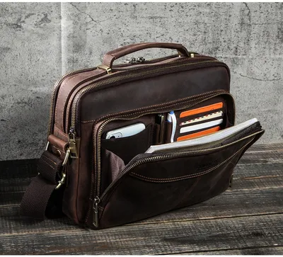 Multifunctional leather men's bag