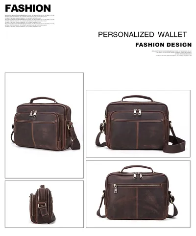 Multifunctional leather men's bag