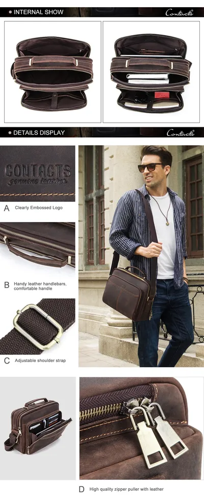Multifunctional leather men's bag