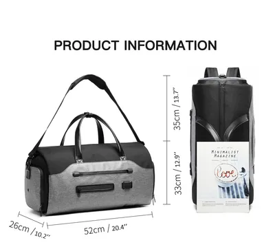 Oxford cloth sports suit bag