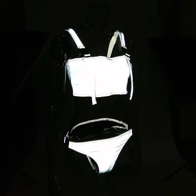 Schoolbag buckle stitching split swimsuit