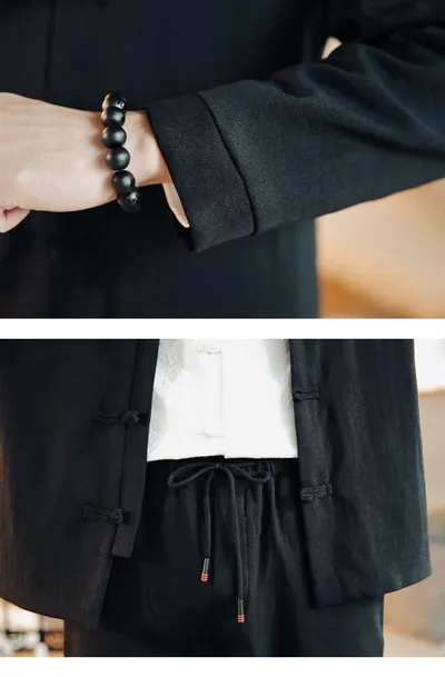 Spring Chinese Style Retro Ethnic Style Suits Men's Suits Spring Stand-up Collar Chinese Tunic