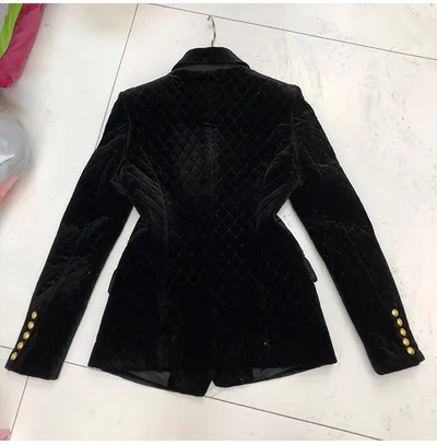Velvet diamond retro small suit women